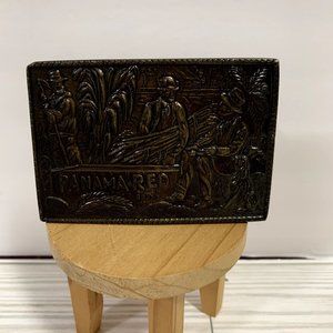 Vintage Kolearo Enterprises Panama Red Belt Buckle